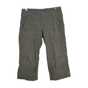 Kuhl Kurve Splash Capri Pants Womens Size 4 Green Stretch Hiking Outdoor 6215